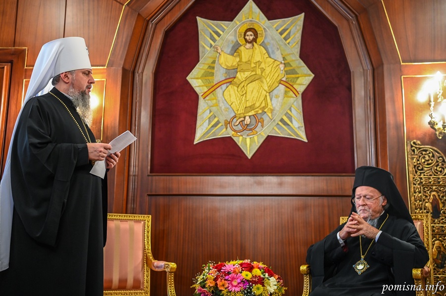Митрополит Епіфаній подякував Вселенському Патріарху за підтримку України у час війни