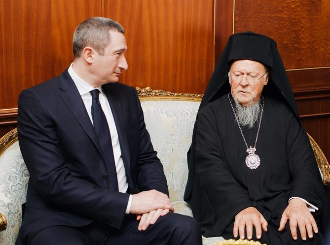 Вселенський Патріарх Варфоломій висловив підтримку Україні під час зустрічі з Олексієм Чернишовим