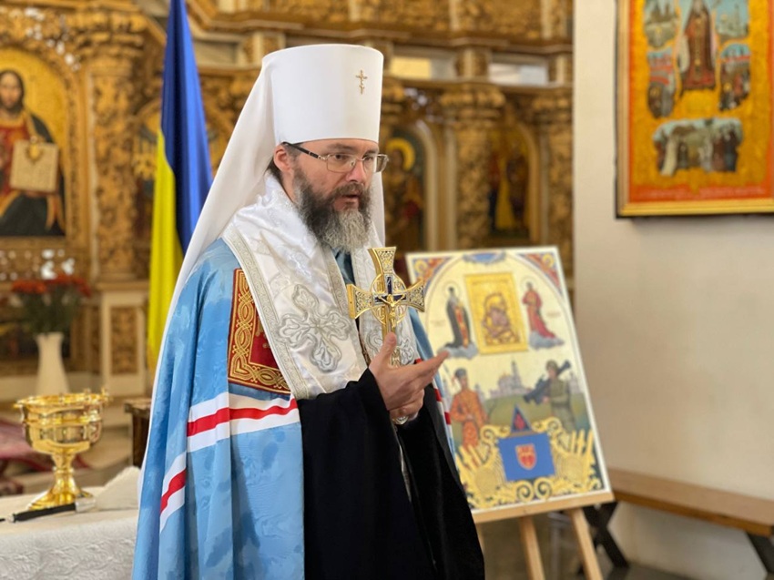 Освячено полкову ікону Пресвятої Богородиці для 225 зенітного ракетного полку ЗСУ