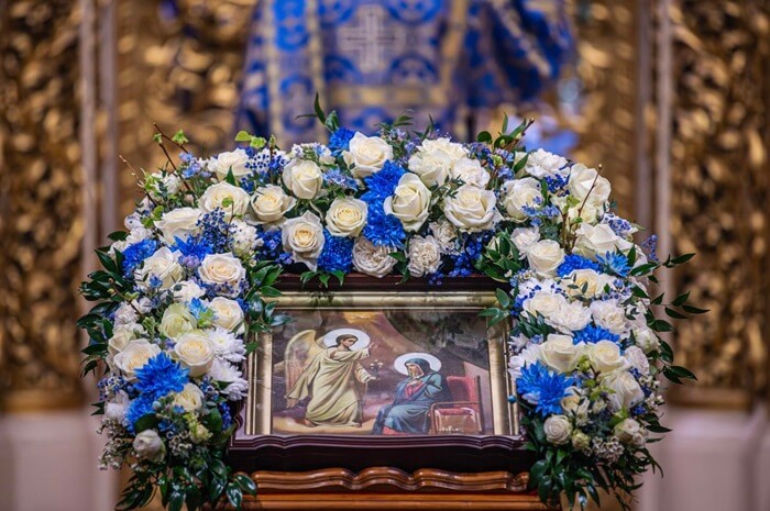 У Золотоверхому монастирі звершили Всенічне бдіння напередодні Благовіщення