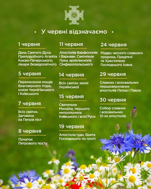 Червень у православному календарі: час молитви, посту та великих свят